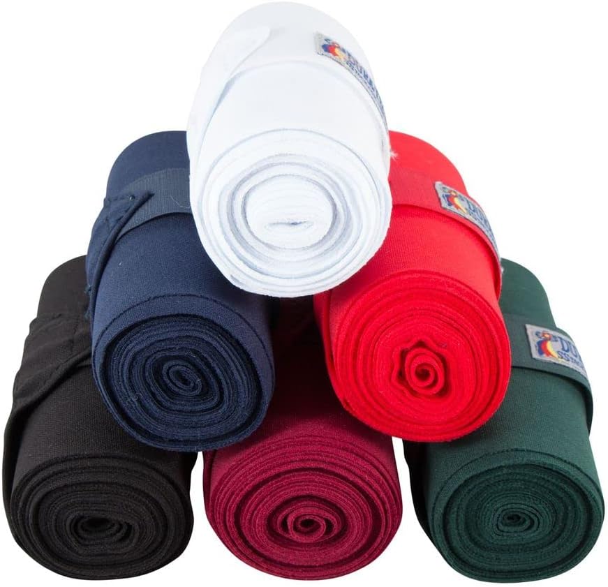 Dura-Tech Standing Wraps for Horses | Color Navy | Optimal Comfort & Support | Ideal for Post-Exercise & Trailering | Right Tension Application | Secure Closure