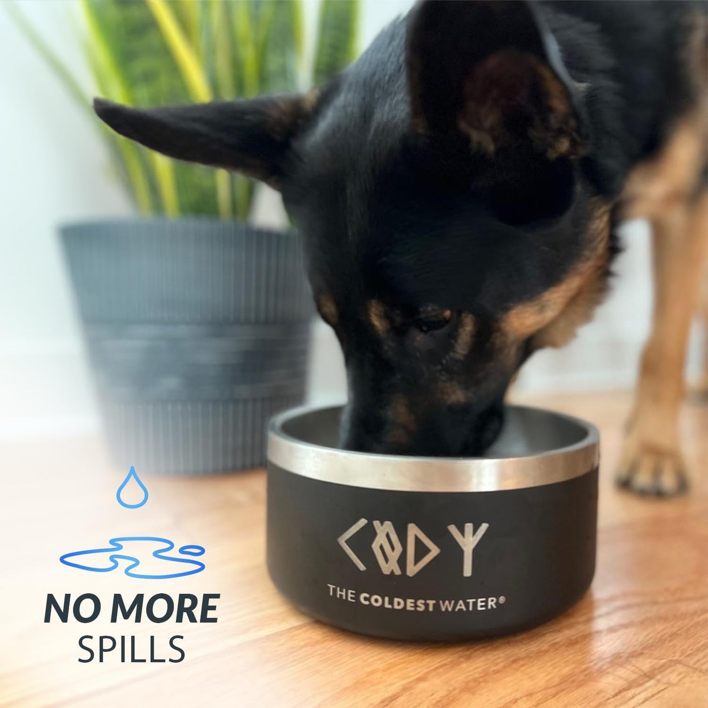 Coldest Dog Bowl - Anti Rust Metal, Non Slip, 3 Layers Insulated Stainless Steel Dog Bowls - Spill Proof & Heavy Duty - Water Bowl for Dogs, Cats & Pets, Dish Washer Safe (200 oz, Crimson Red)