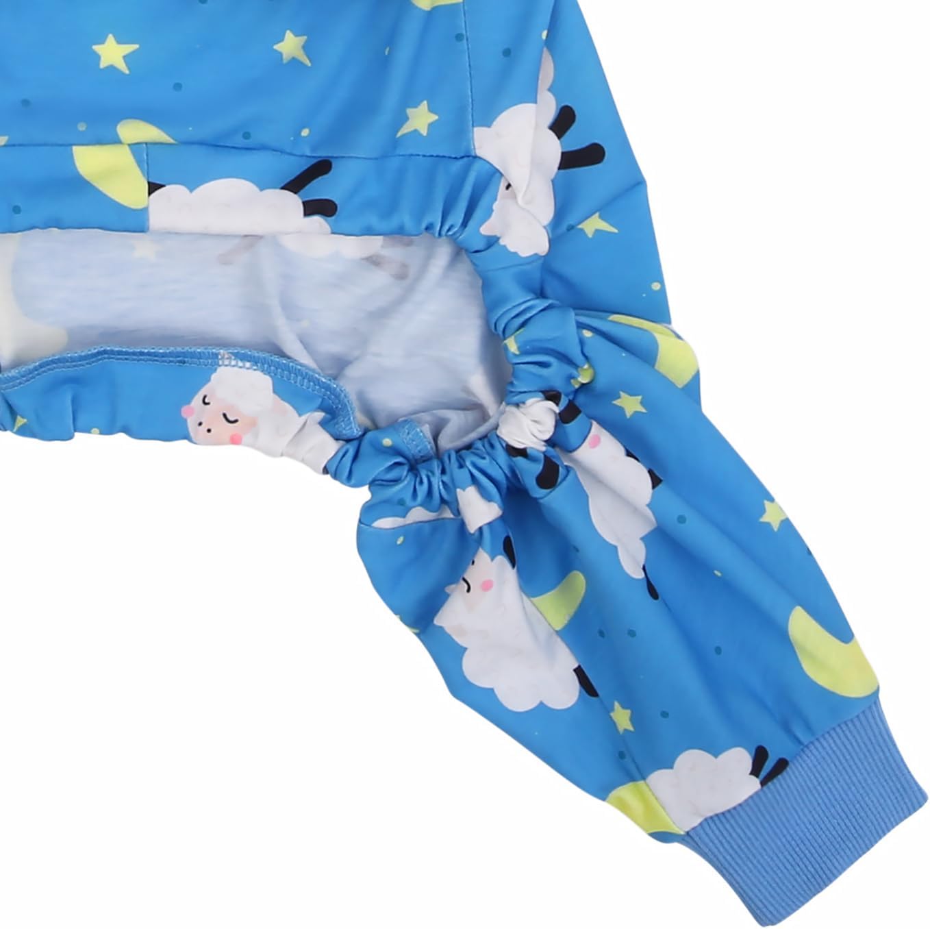 HDE Dog Pajamas One Piece Jammies Jumpsuit Pet Clothes Outfit Stretchy Lightweight Comfy Shirt Pjs for M-3XL Dogs Counting Sheep - 3XL