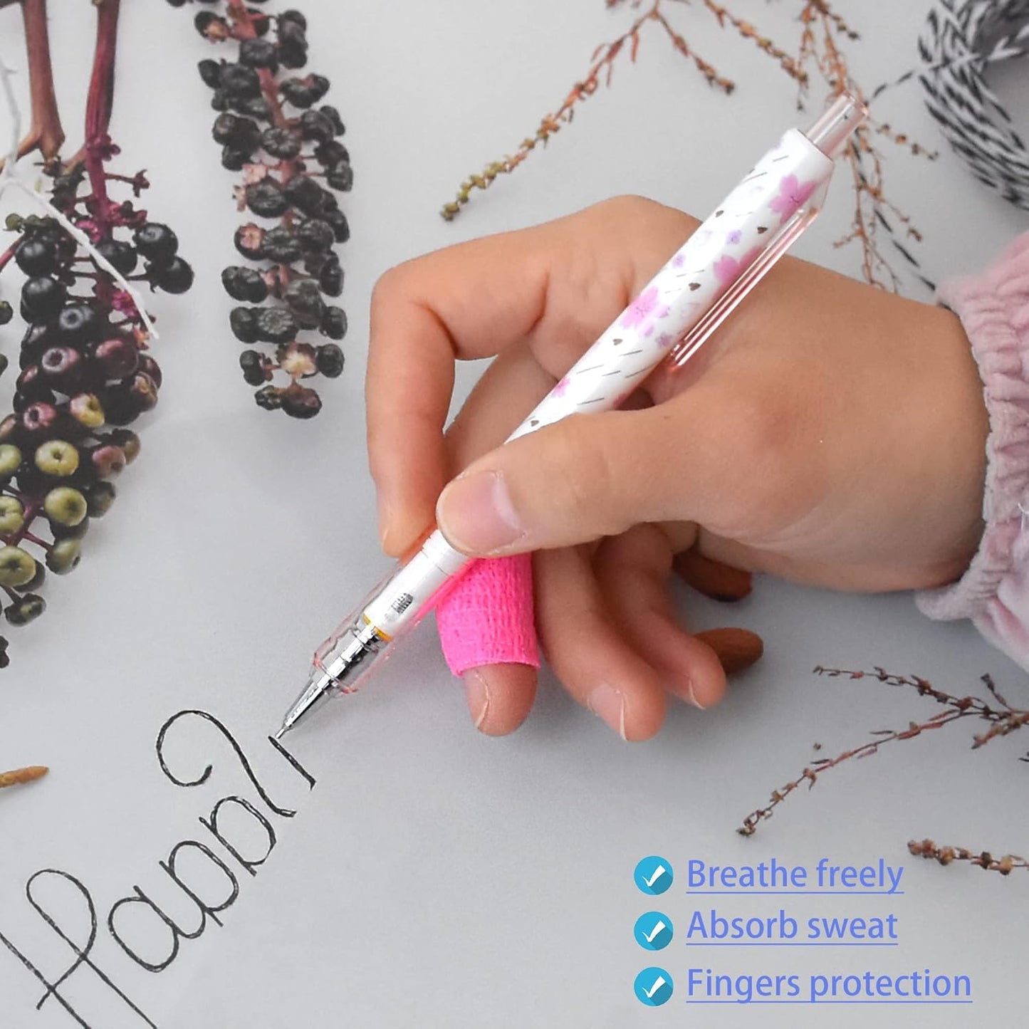 9 Pack 1" x 5 Yards Self Adhesive Bandage Wrap Self Stick Wrap for Ankle, Wrist, Finger, Sports, Breathable Cohesive Vet Tape for Pets (Pink)