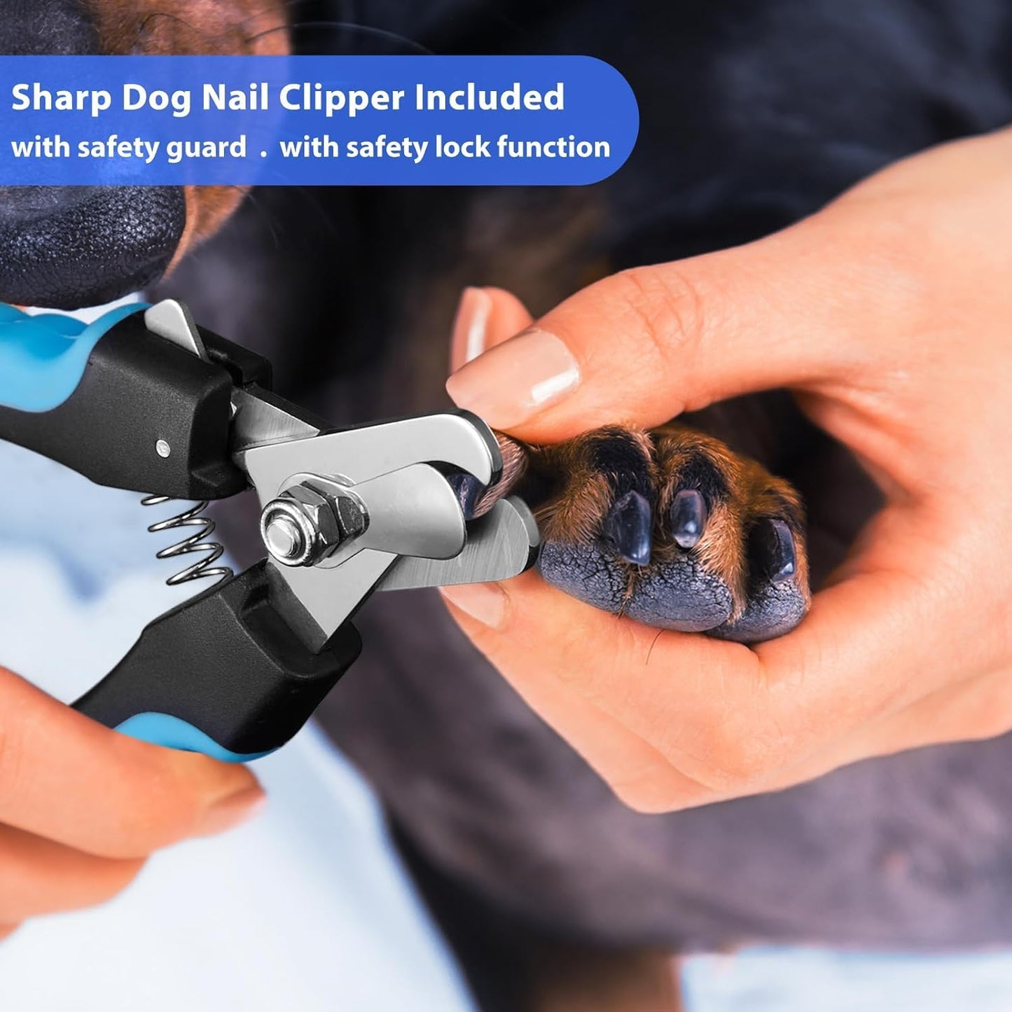 YABIFE Dog Nail Grinder, Dog Nail Trimmers and Clippers Kit, Super Quiet, Rechargeable, for Small Large Dogs & Cats Toenail & Claw Grooming,3 Speeds