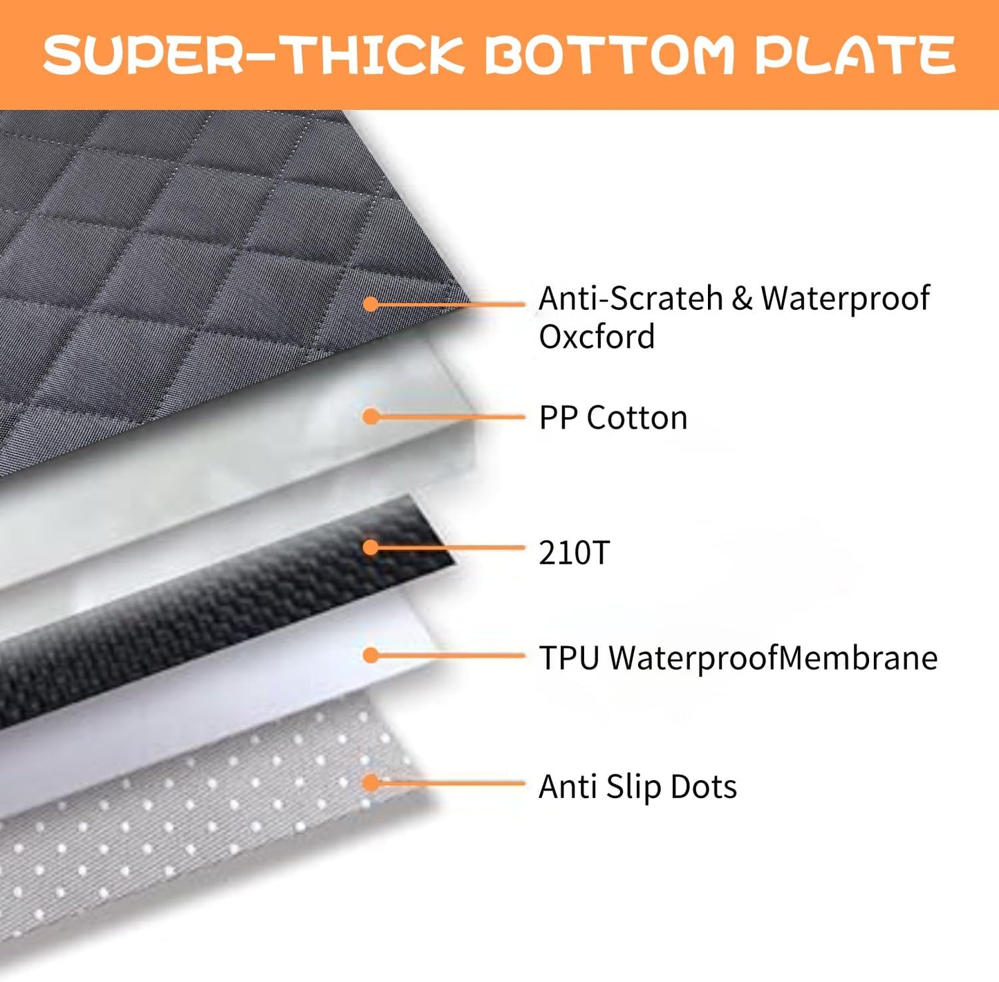 Paw Jamboree Car Front Seat Covers for Dogs Scratch-Proof Pet Car Seat Cover Non-Slip Large Car Seat Protector for Dogs Bucket Seat Cover