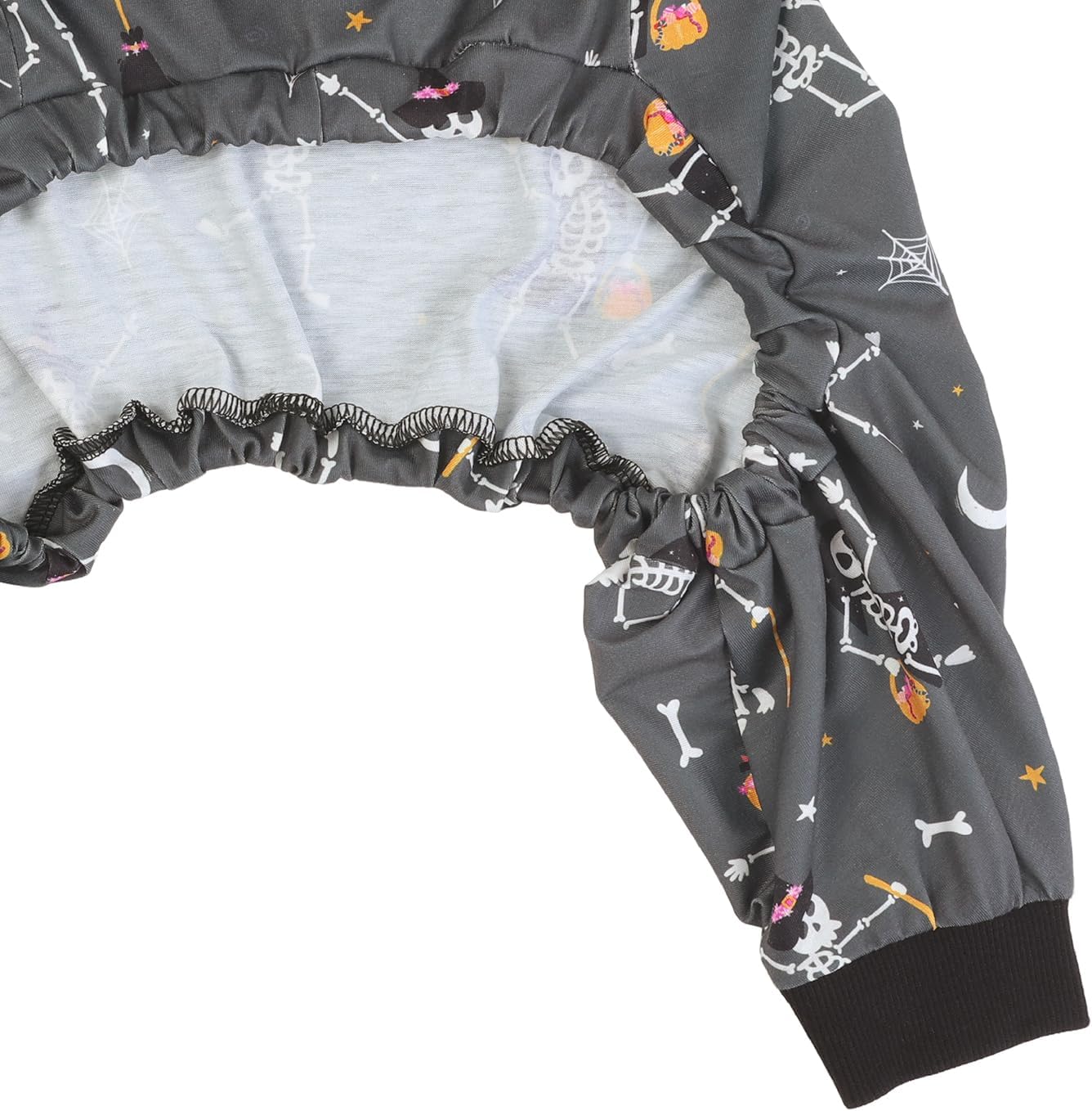 HDE Dog Pajamas One Piece Jumpsuit Lightweight Dog PJs Shirt for M-3XL Dogs Skeleton Bones - L