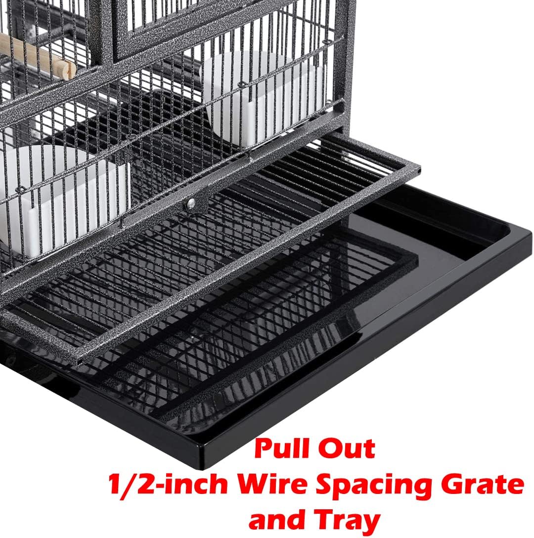 1/2/3-Combo Stacker Center Divided Breeder Breeding Bird Flight Double Rolling Cage Side Nesting Box Doors for Aviaries Canaries Cockatiels Lovebirds Finches Budgies Small Parrots