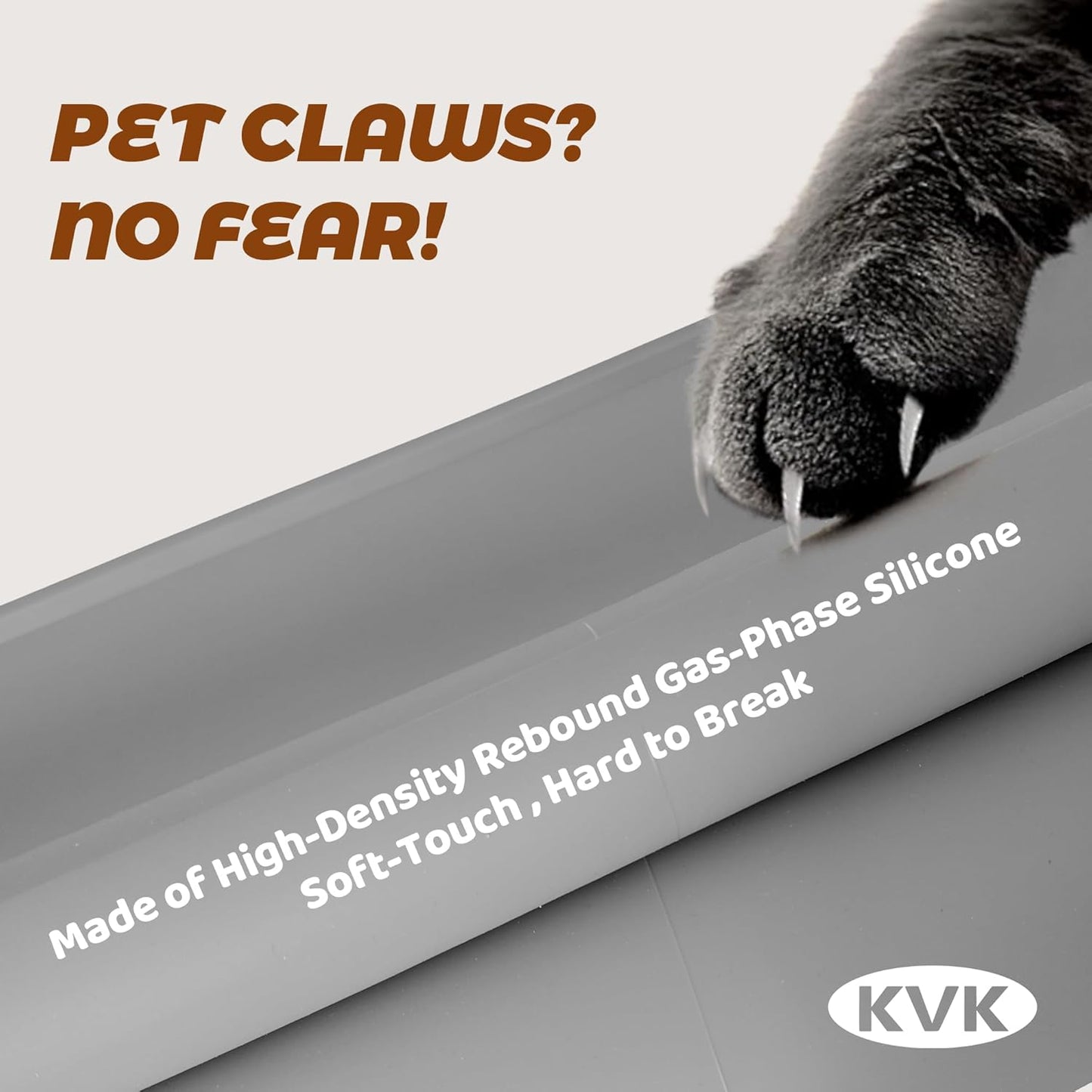 KVK Extra Extra Large Silicone Dog Food Mat 39.4×43.3in and 128oz Silicone Bag Set, Super Size Waterproof Pet Feeding Mat & Container, Non-Slip, Chew-Resistant Floor Protection (Cool Grey&Teal)