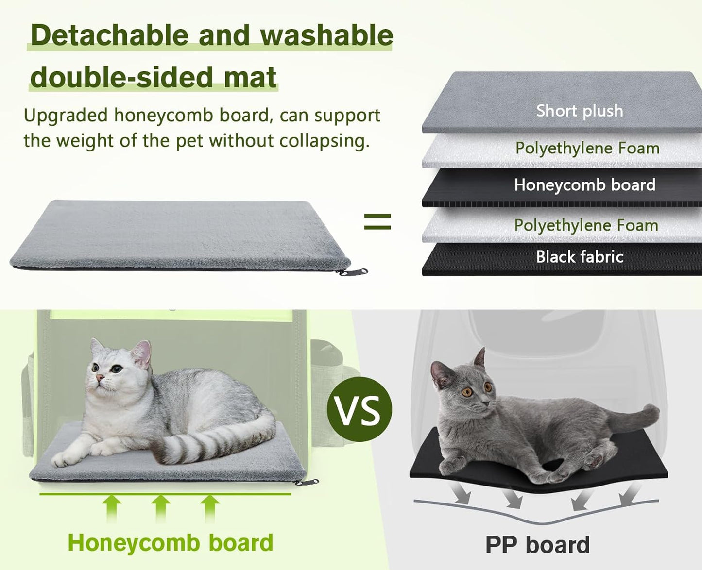 Pecute Pet Carrier Backpack, Dog Carrier Backpack, Expandable with Breathable Mesh for Small Dogs Cats Puppies, Pet Backpack Bag for Hiking Travel Camping Outdoor Hold Pets Up to 18 Lbs