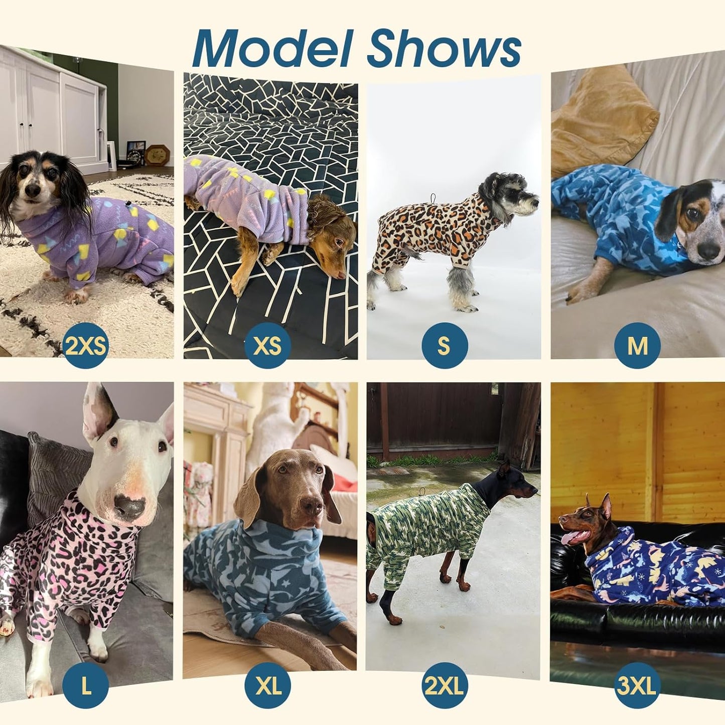 ROZKITCH Fleece Pajamas for Large Dogs, Pet Windproof Warm Cold Weather Jacket Vest with Luminous Zipper, Jumpsuit Apparel Outfit Clothes for Large Giant Dog Shark 4XL