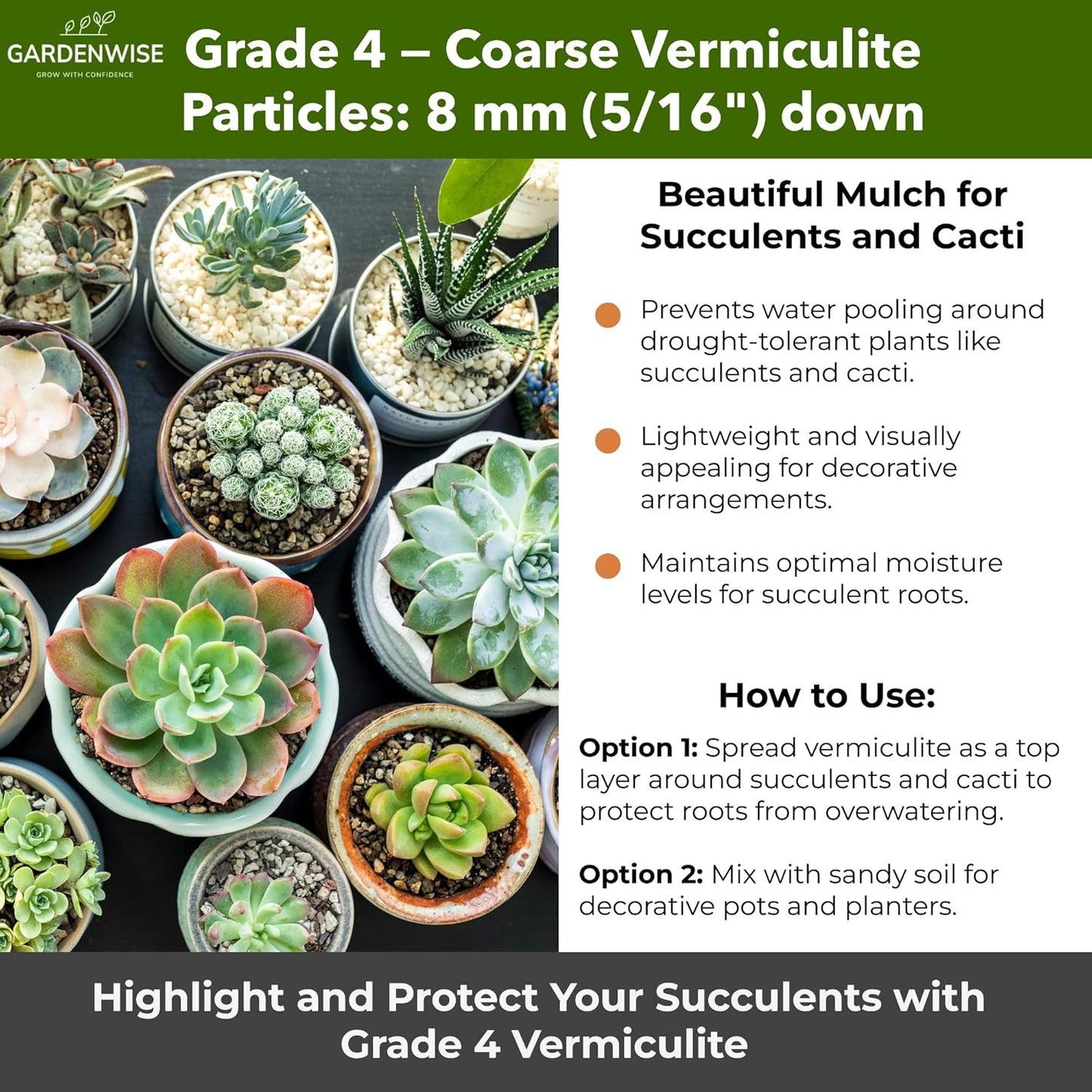 Organic Coarse Vermiculite for Indoor Gardening Plants and Mushrooms – Enhances Soil Aeration, Seed Germination, Rooting Cuttings – Small Packages and Bulk (Vermiculite Grade 4 – Coarse, 5 qt)