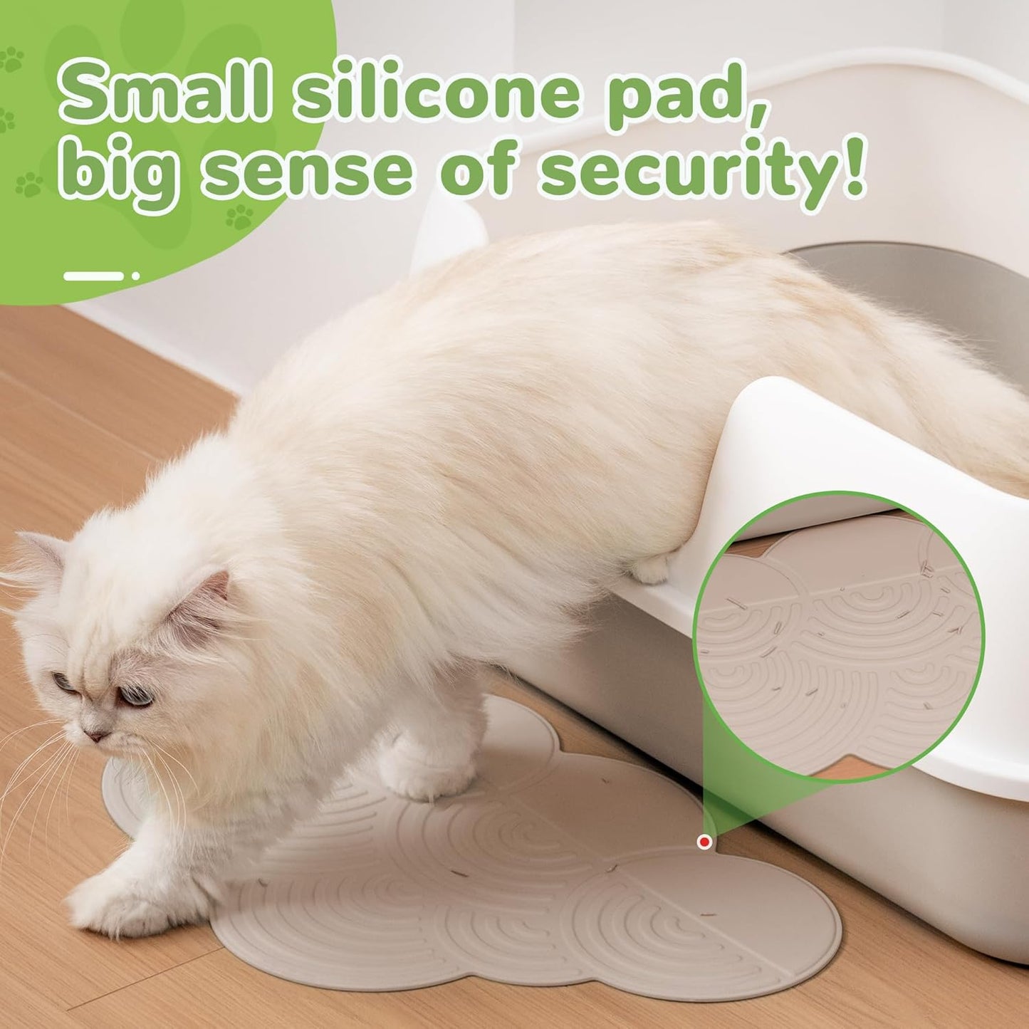 Li&Zhao Dog Food Mat - Cloud Cat Food Mat Pet Food Mat Dog Bowl Mat Waterproof Pet Mats for Food and Water for Floors Waterproof(Beige)