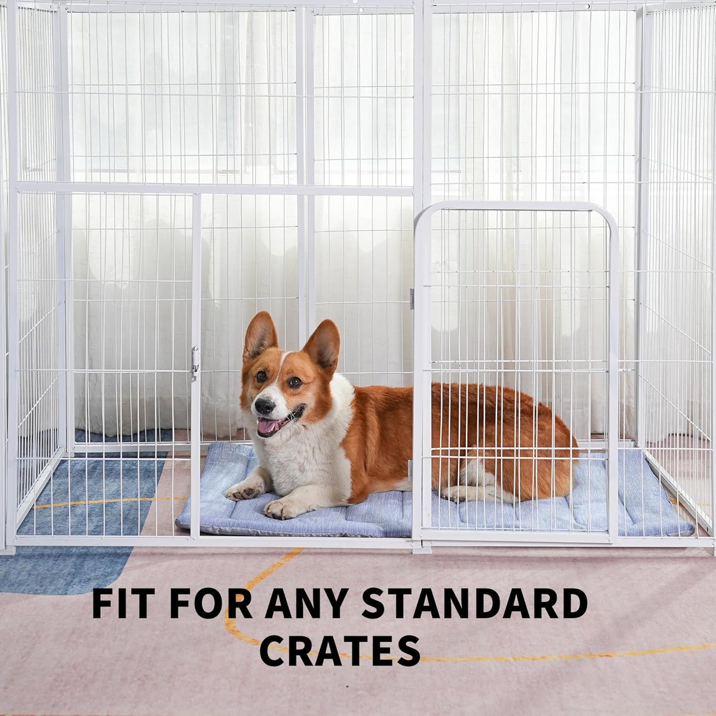 MARUNDA Dog Cooling Mat, 36" x 24" Thicken Waterproof Cooling Mat for Extra Large Dog, Q-MAX>0.5 Ice Cool Fabric-Cool on Contact,Easy Washable Pet Pad in Summer (36" x 24" (L-Crate), Blue)