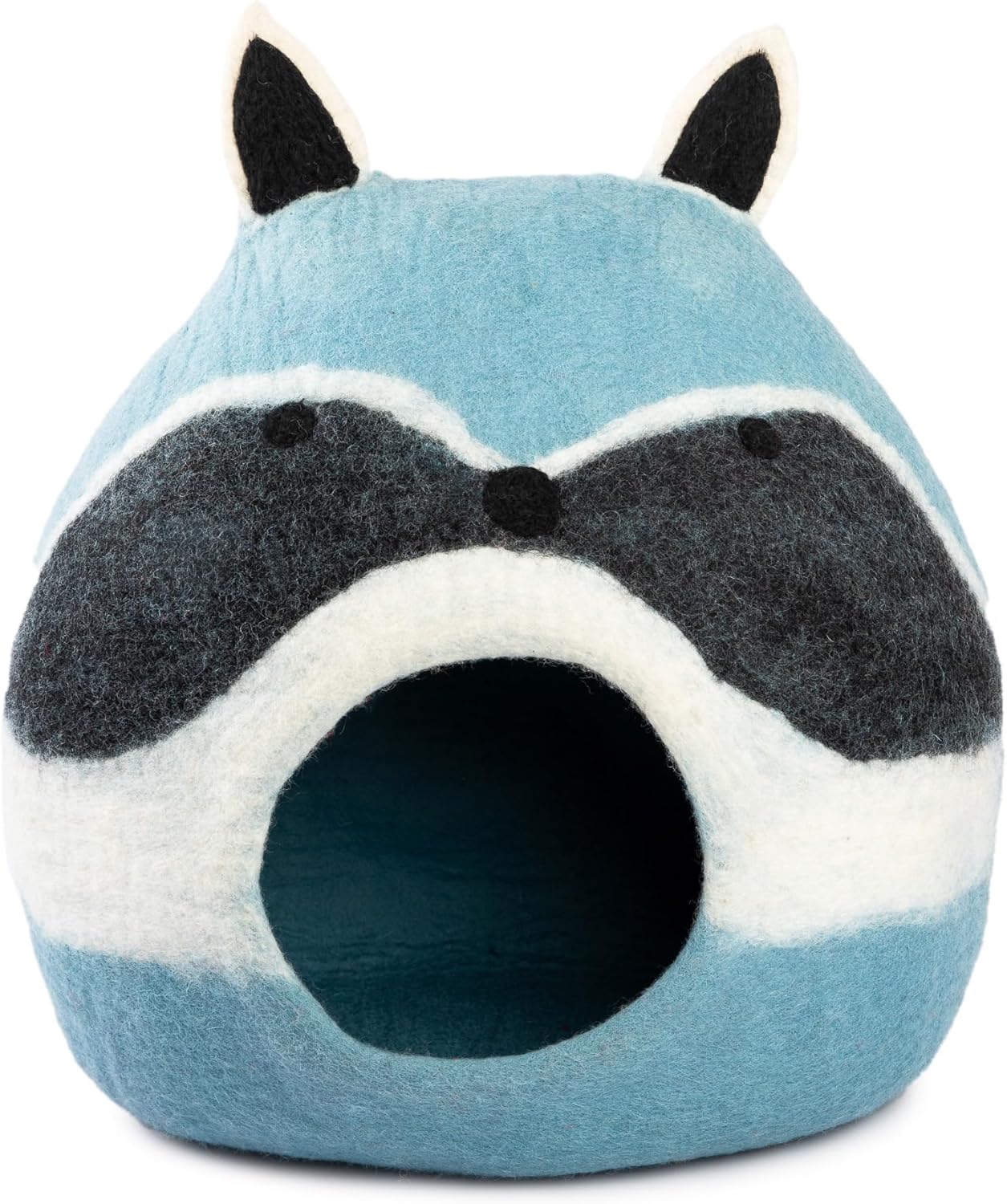 Luxurious Eco-Friendly Merino Wool Cat Cave Bed Sloth - Foldable Hideaway Pod for Indoor Cats - Premium Felt Kitten Beds - Covered Cat House for Ultimate Cozy Comfort by Woolygon