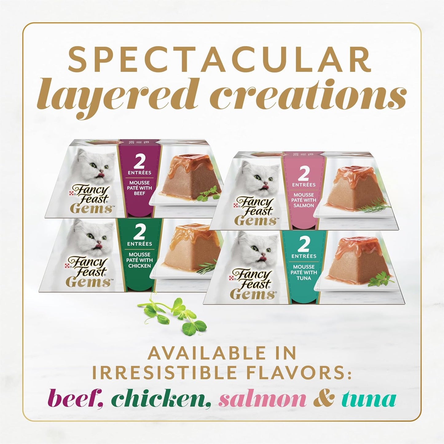 Fancy Feast Gems Pate Cat Food Mousse With Salmon and a Halo of Savory Gravy Cat Food - (Pack of 8) 4 oz. Boxes