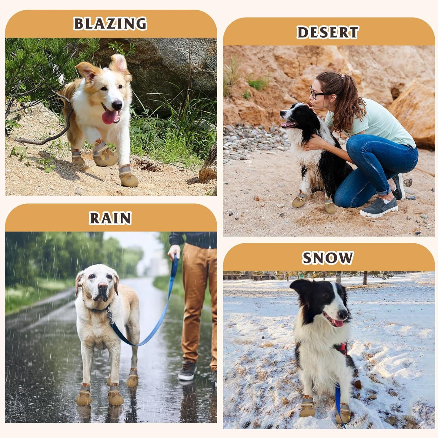 Dog Shoes for Large Medium Small Dog, Mesh Breathable Dog Shoes for Hot Pavement, Anti-Slip Dogs Boots Paw Protectors with Reflective for Outdoor Walking Indoor Hardfloors (Size 6)