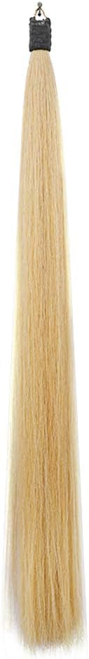 Horse Tail Extensions with Braided Horsehair Loop, Blunt Cut Bottom, 34-36 inches Long and 1 lb Weight (Palomino)
