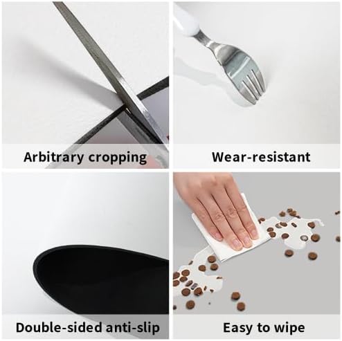 Starry Night Tri Color Dog Dog Food Mat Absorbent Bowl Mats No Stains Quick Dry Waterproof Pet Cat Placemats for Food and Water, 30x45cm