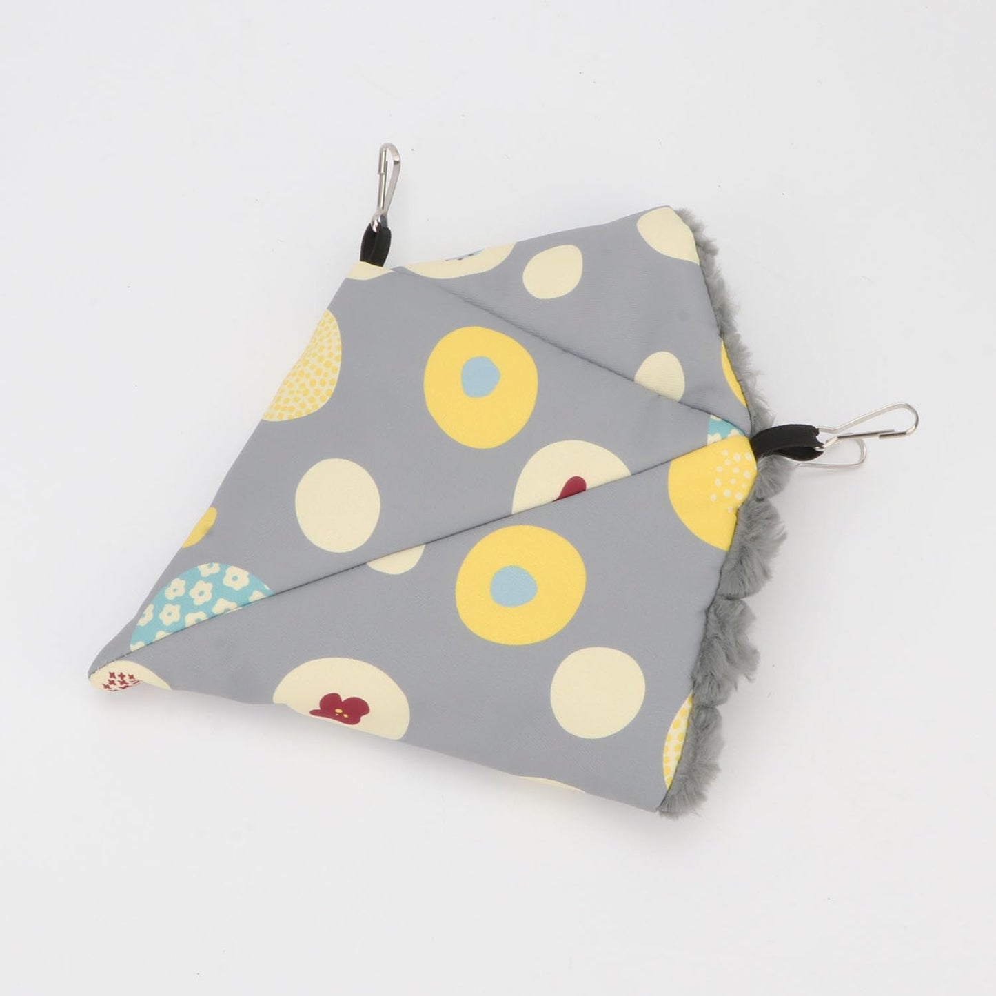 Wontee Bird Nest House Winter Warm Hanging Hammock Bird Bed Snuggle Hut for Parakeets Budgies Caique Conures Cockatiels (Medium, Grey)