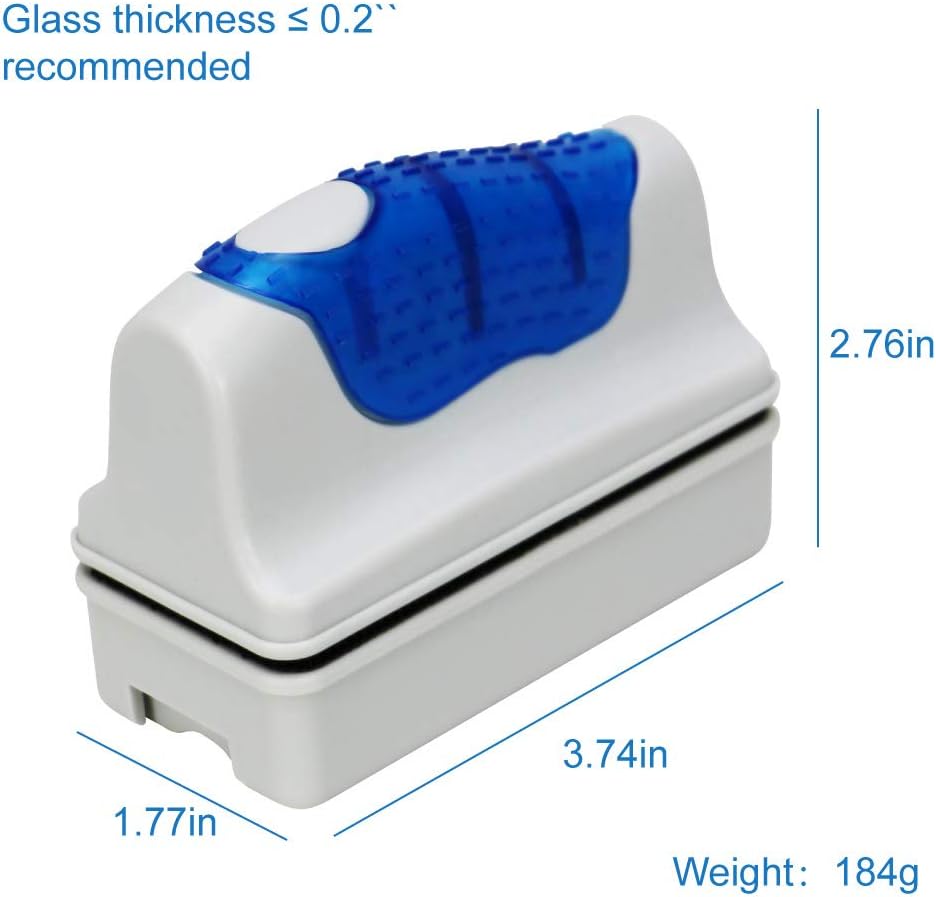 Jasonwell Magnetic Aquarium Fish Tank Glass Algae Glass Cleaner Scrubber Floating Clean Brush(M)
