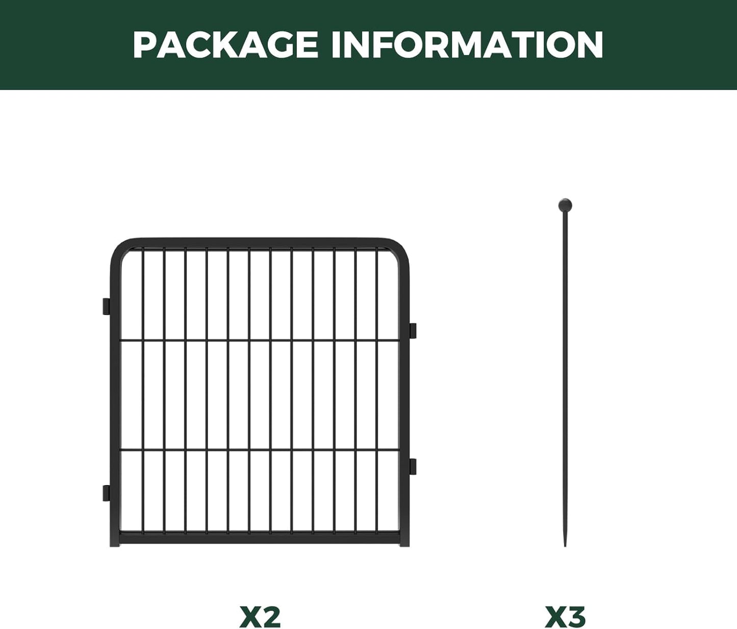 FXW Rollick Unleashed Dog Playpen for Indoor, Yard, RV Camping, 24 inch 2 Panels for Small and Puppy Dogs, Black│Patented