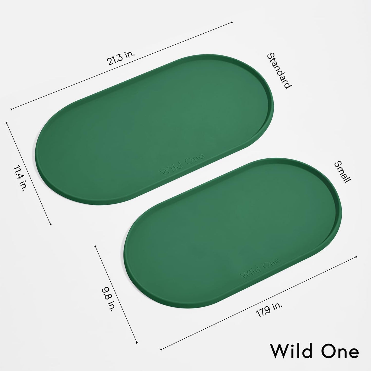 Wild One - Dog & Cat Placemat for Food & Water - Silicone, Non-Slip, Non-Toxic - Great for Travel - Standard (Lilac)