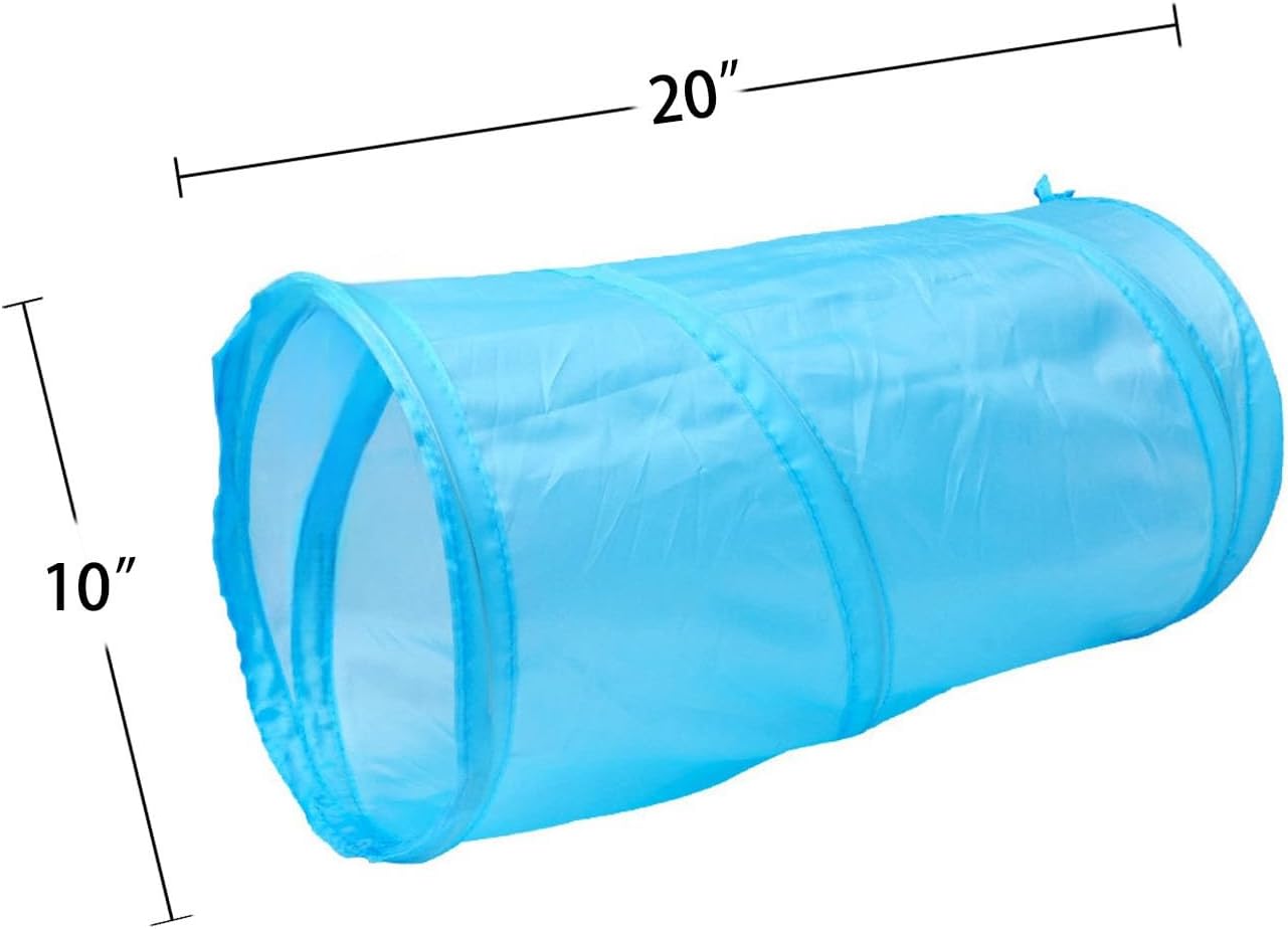 iCAGY Foldable Spiral Cat Tunnel - Indoor Toy for Small Cats, Kittens, and Rabbits - Tube for Interactive Play and Outdoor Fun - Pet Activity Toy 20" 3 Pcs