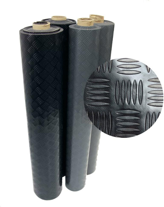 Rubber-Cal Diamond-Grip Floor Mat