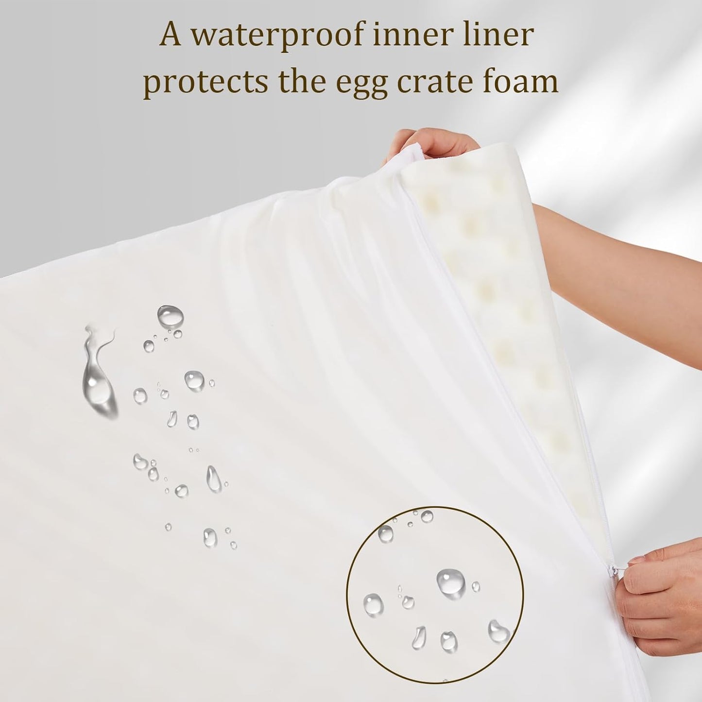 Bedfolks Orthopedic Dog Bed XXL, Waterproof Dog Sofa Bed for Giant Dogs, Egg Foam Pet Couch Bed with Removable Washable Cover and Nonslip Bottom, Light Grey