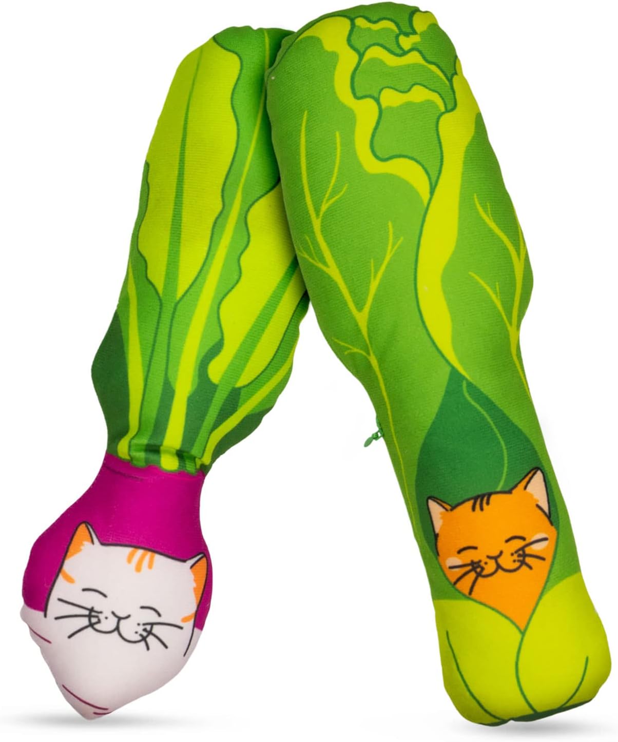 KittiVeggi 2-Pack Organic Silvervine Catnip Substitute Toys for Cats & Kittens | 100% All-Natural Wild Harvested Silvervine | 2 Refillable Vegetable Kicker Cat Toys