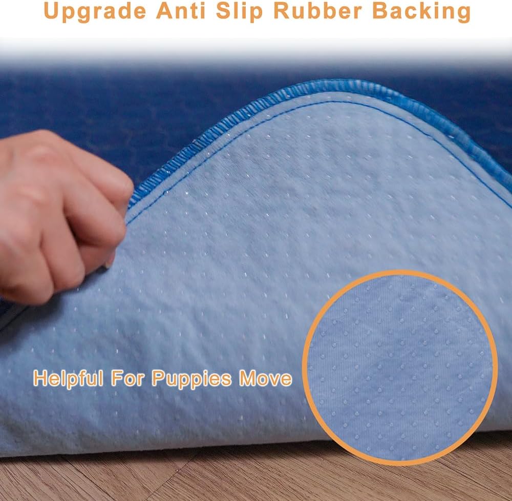 2Pack Pee Pads for Dogs Washable 53”x53”, Extra Large Puppy Pads Waterproof, Super Absorption, Anti Skid for Whelping Training