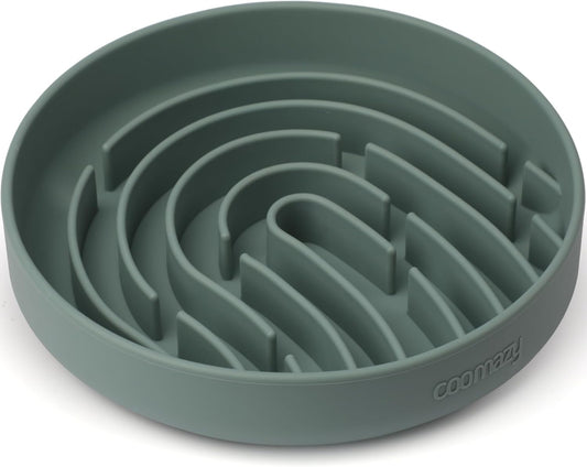 Coomazy Large Silicone Slow Feeder Dog Bowls, Interactive Puzzle Toy for Pets Food Training, Keeps Dogs Busy, Prevents Puppy Overeating (Dark Green, Large: 3.2Cup)
