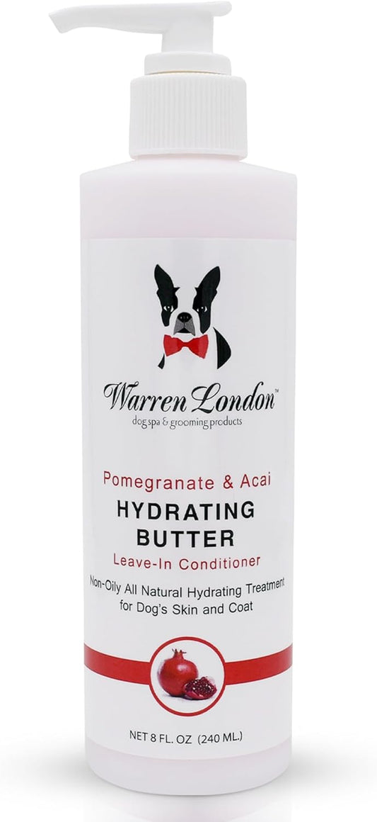 Warren London - Hydrating Butter For Dogs Skin & Coat,8 Oz,Pomegranate & Acai