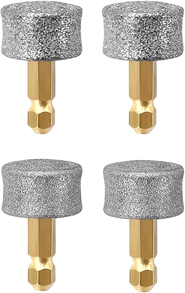 Dog Nail Grinder Replacement Heads 4Pcs- 2*Hard 40# & 2*Regular 80# for Small Medium & Large Dogs Safe Painless and Professional Pet Nail Grinder Tip Drill Bits