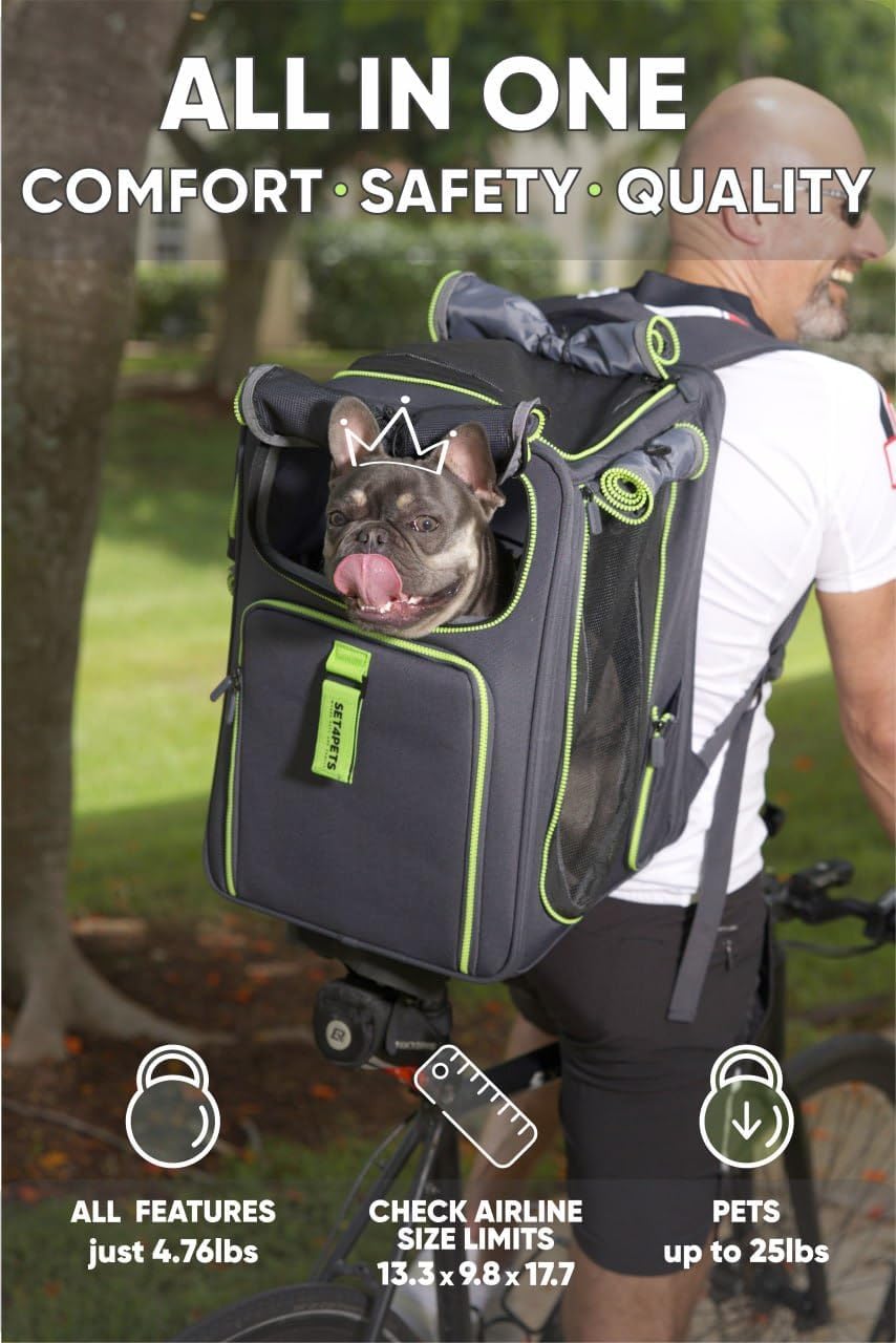 Cat Backpack Carrier & Dog Car Seat for Small Pets Up to 25 lbs - Expandable Cat Carrier Backpack with Breathable Mesh - Waterproof for Travel - 3 in 1