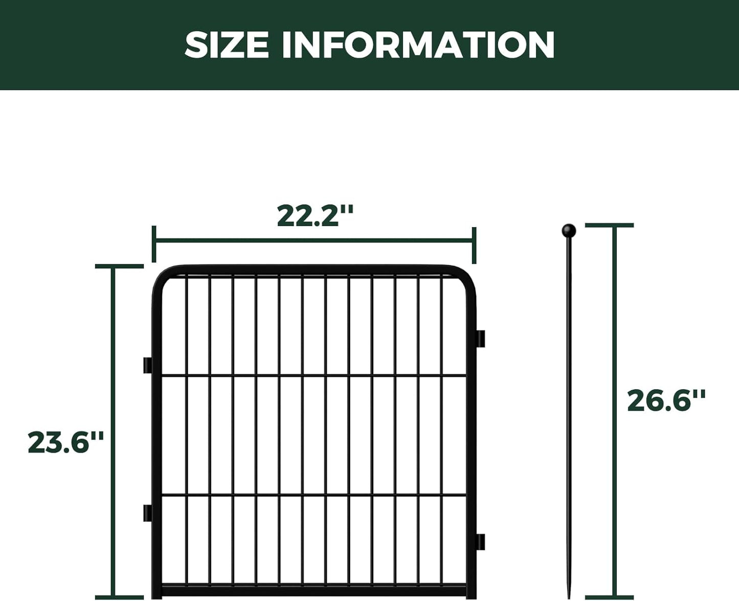 FXW Rollick Unleashed Dog Playpen for Indoor, Yard, RV Camping, 24 inch 2 Panels for Small and Puppy Dogs, Black│Patented