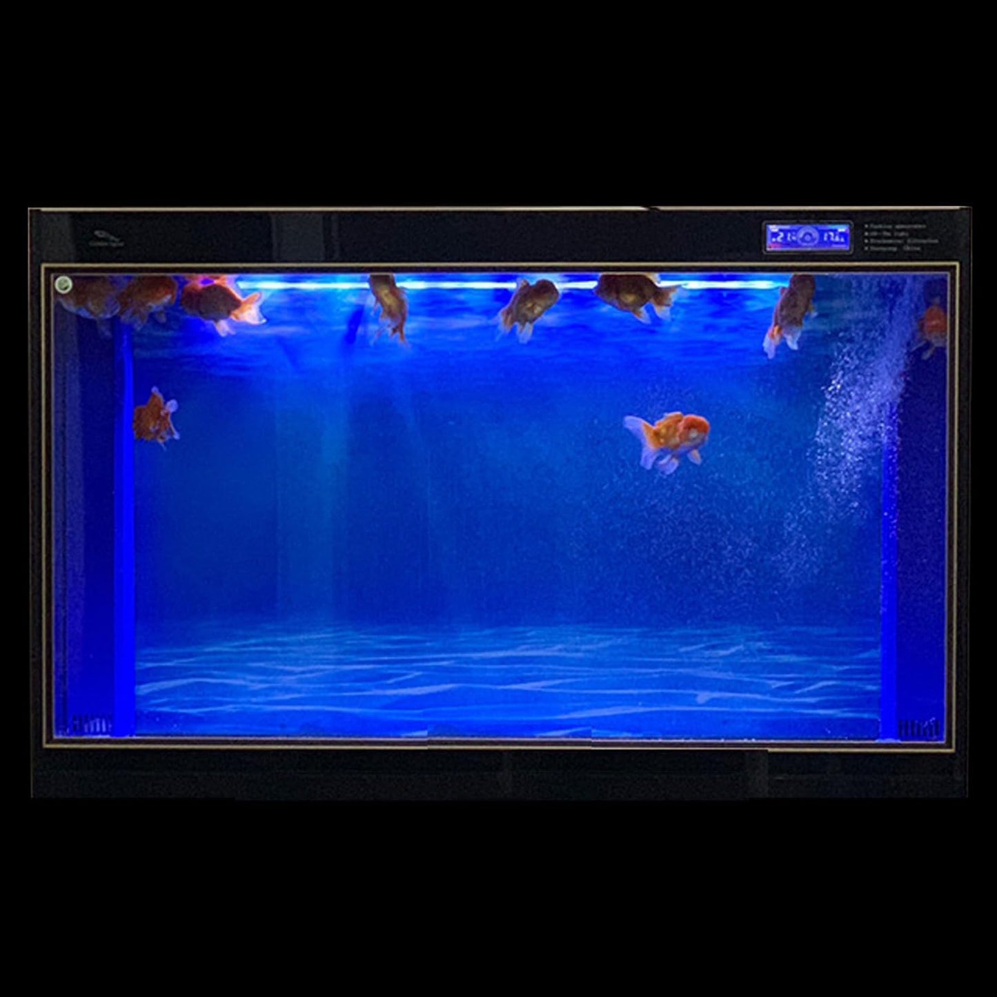 ELEBOX Aquarium Background Blue Black Fish Tank Background Wallpaper Double-Sided Aquarium Backing Paper, Aquarium Decorations for 10 Gallon 20 Gallon Aquarium 15.7" x 32.3"