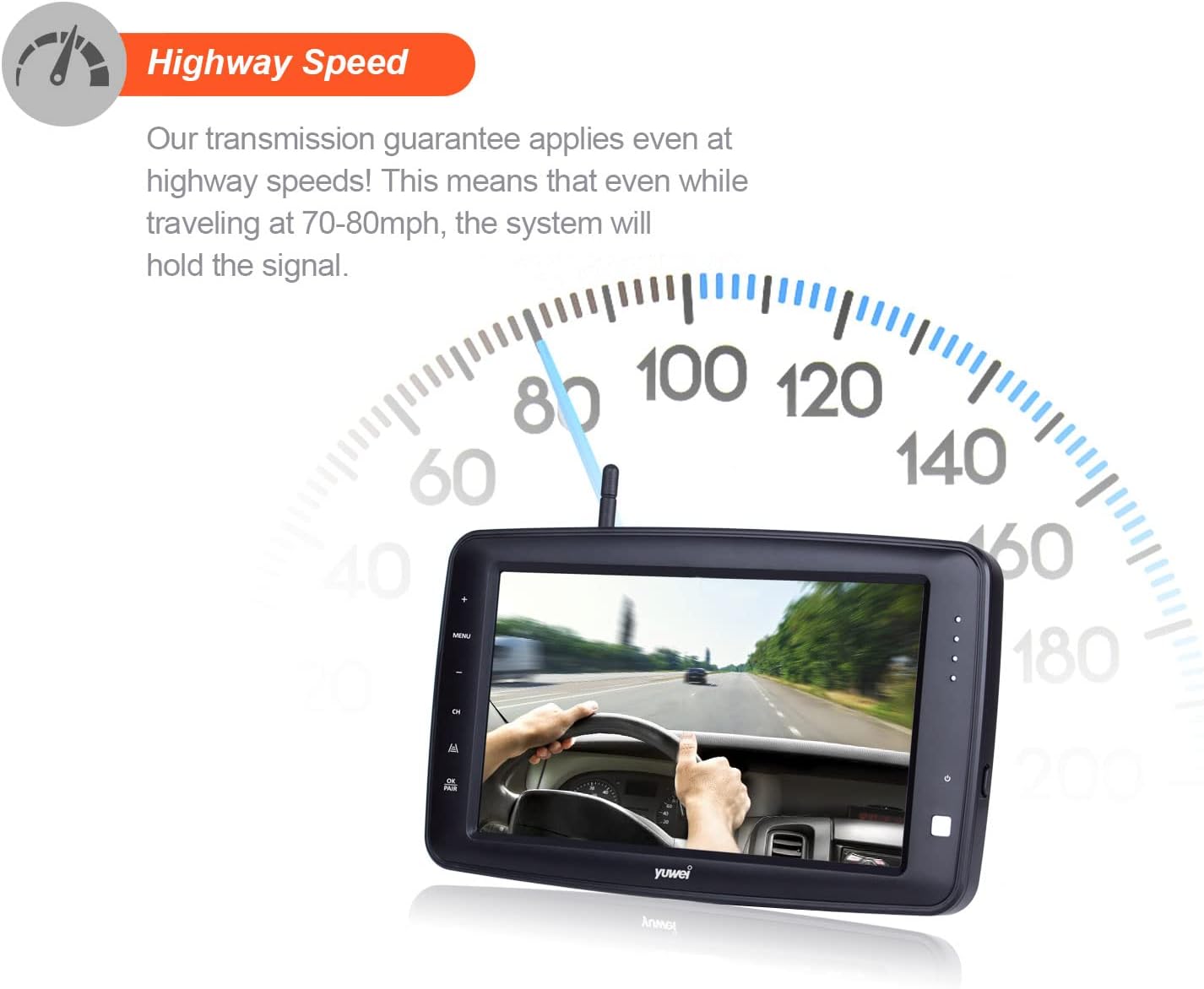 Wireless Backup Camera System with 7 inch Splitscreen, Waterproof Wireless Rear View Camera with Night Vision, Support add 2nd Wireless Reversing Camera for Trailer, RV, Trucks, Horse-Trailer, etc