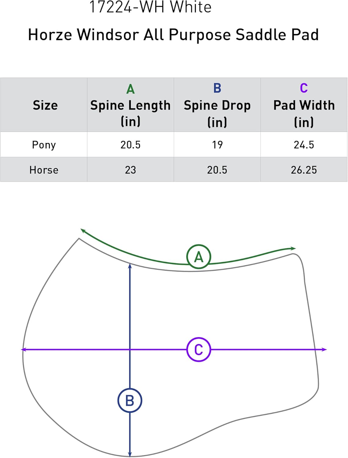HORZE Windsor All Purpose Saddle Pad