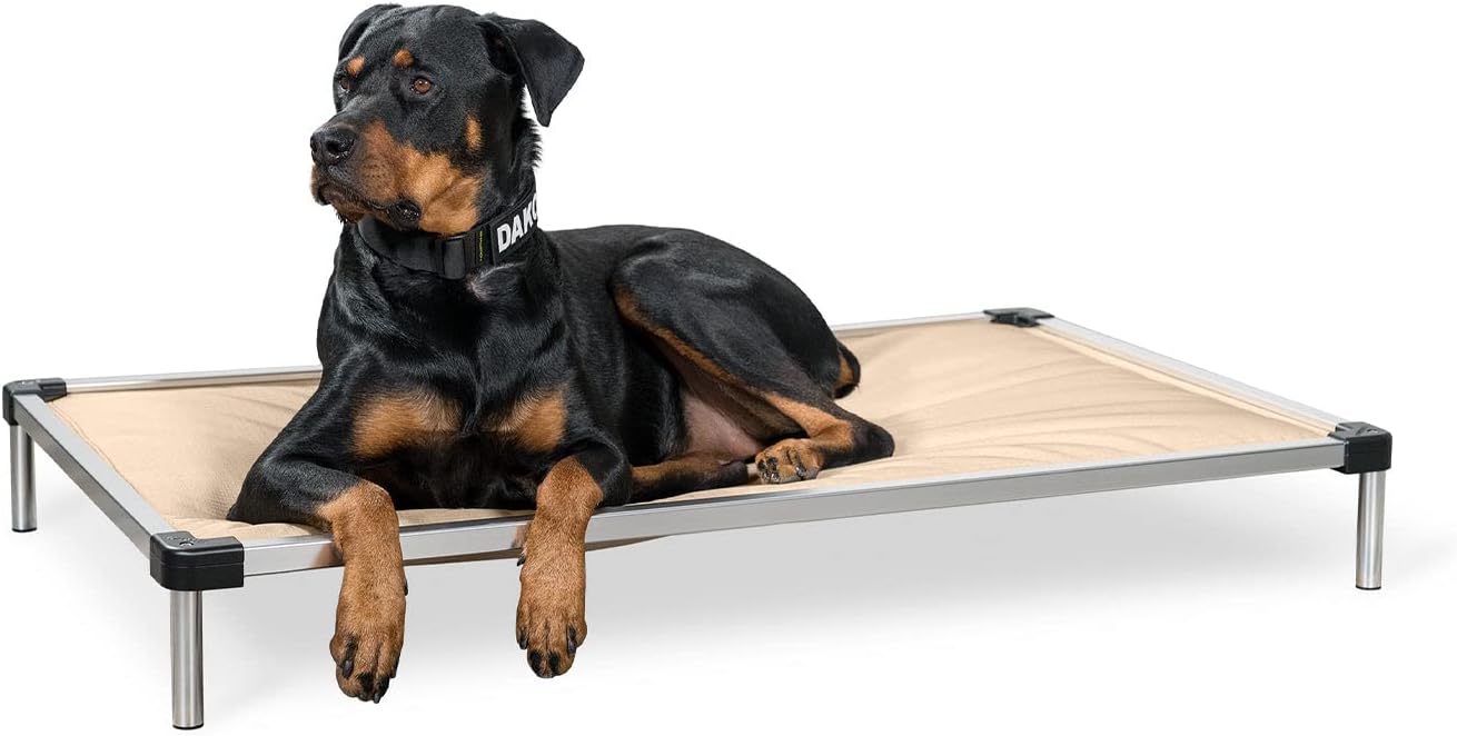 K9 Ballistics Chew Proof Armored Padded Dog Crate Bed, Virtually Indestructible, Legs Included (Sandstone, Small (29" L x 18" W x 4.5" H))