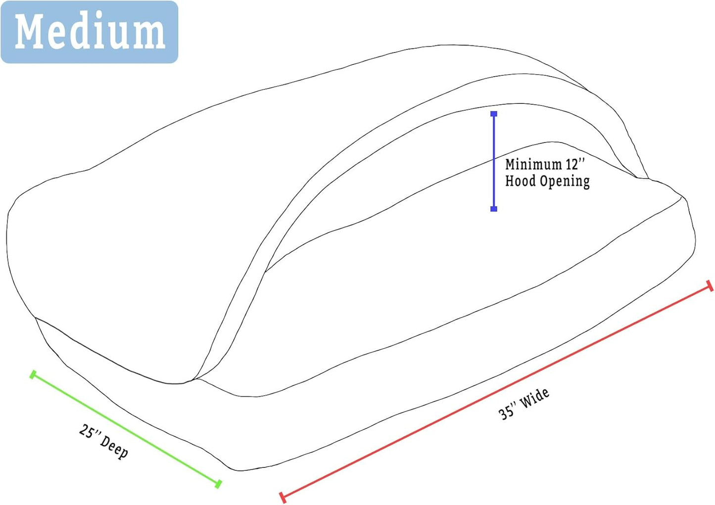 Snoozer Pet Products Luxury Rectangle Cozy Cave, Wag Collection, Medium, Pedigree Storm