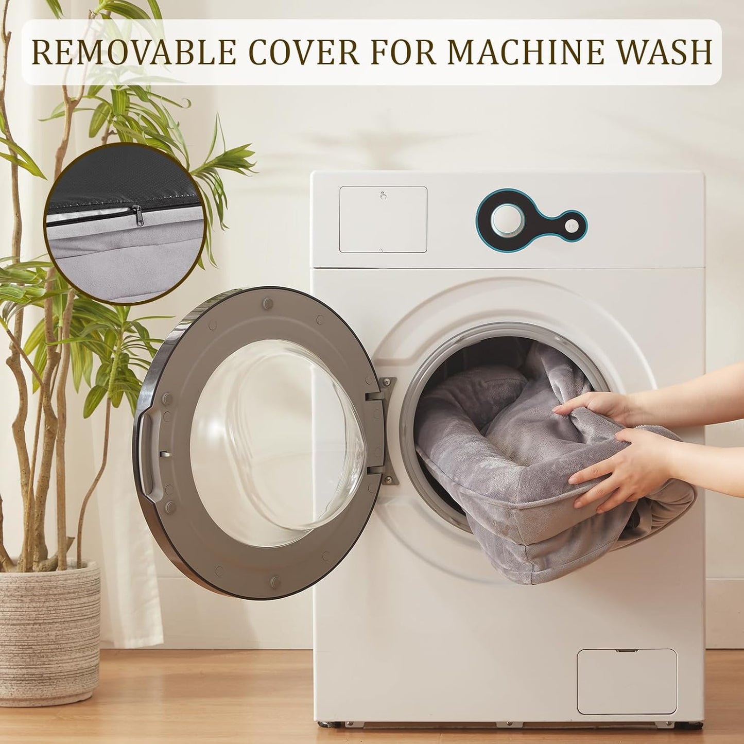 Bedfolks Orthopedic Dog Bed, Waterproof Dog Sofa Bed for Small Dogs & Cats, Egg Foam Pet Couch Bed with Removable Washable Cover and Nonslip Bottom, Light Grey