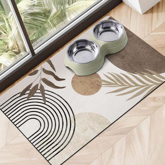 Dog Food Mats for Floors, Absorbent Dog Bowl Mat for Food and Water Dispenser Mat, Quick Dry Cat Food Mat Pet Supplies