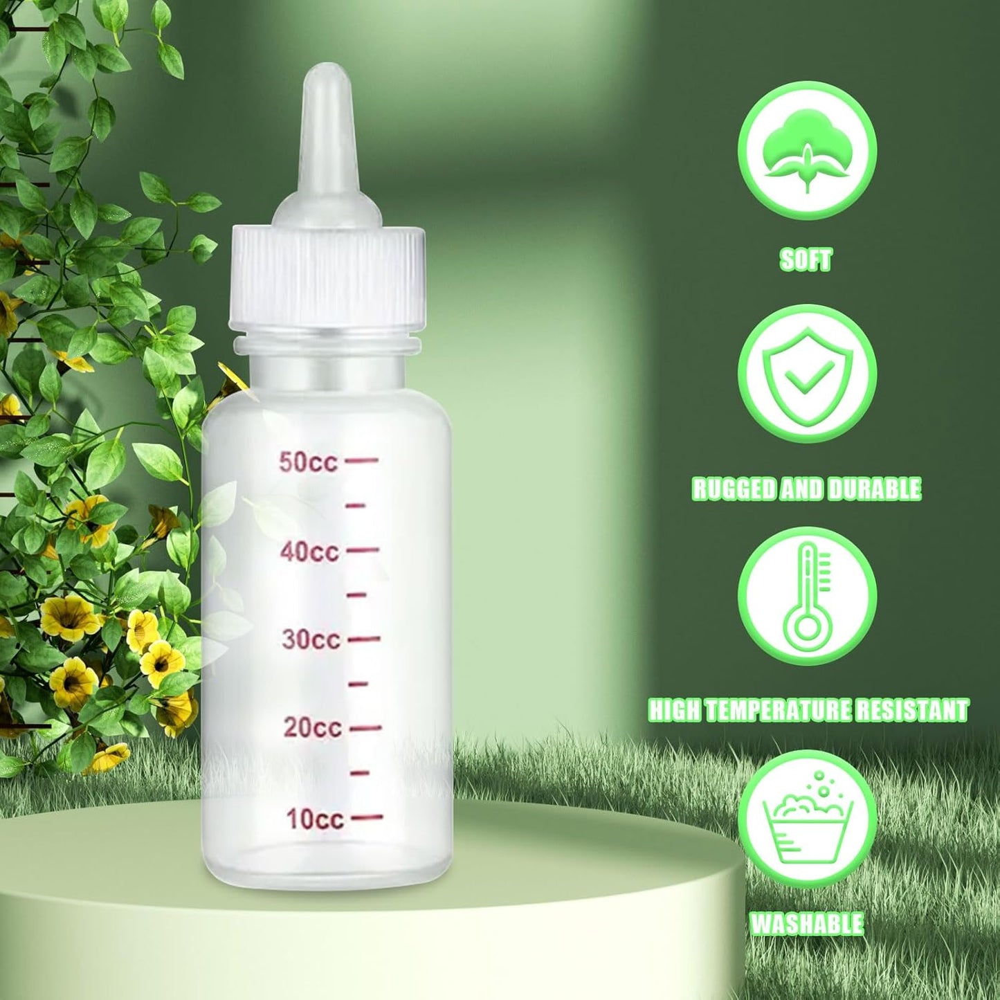 Pet Feeding Bottle Set, Feeding Silicone Nipple with Bottle and Syringes, Reusable Pet Nursing Kits Feeding Tools for Rabbits, Small Animals (17pcs Pet Nursing Kit with Bottles)