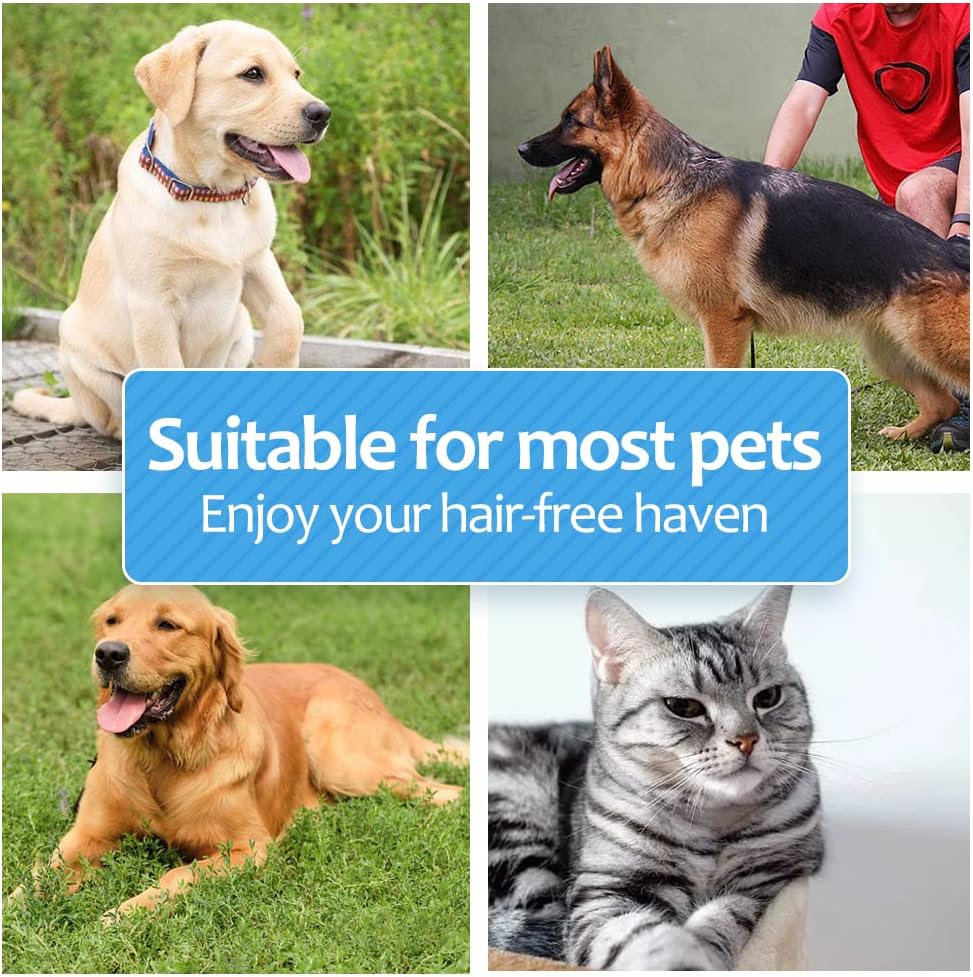 [ 2 in 1 design ] Undercoat Rake and Deshedding Tool for Dogs and Cats - Dematting Comb for Long Hair Pets, Grooming Brush to Clear Mats, Tangles and Reduce Shedding by 95%