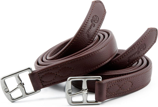 Jeereal Stability English Stirrup Leathers with Strong Nylon Core for Equestrian Riding