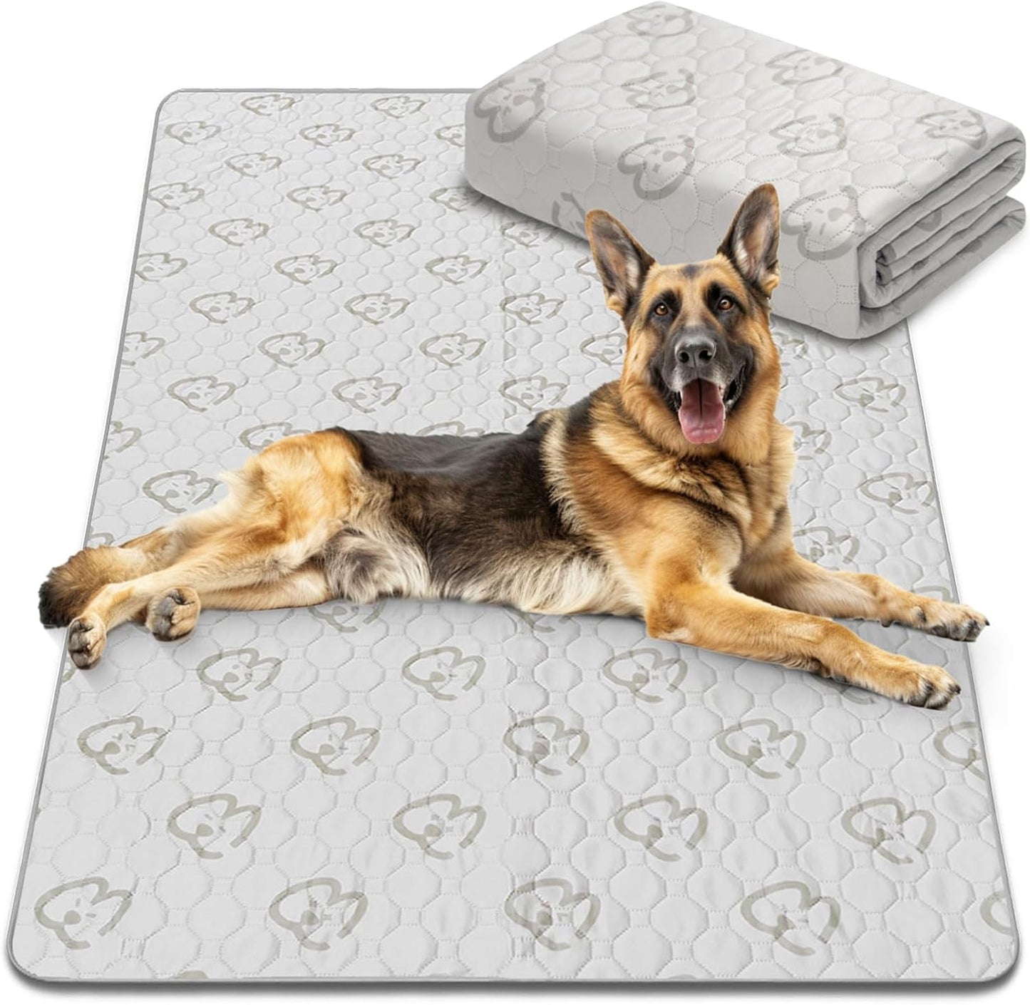 FXW Washable Pee Pads for Dogs, Puppy Pads with Super Absorbent, Specifically Designed for Potty Training, 70" × 30" Rectangle, Khaki, 1 Pack