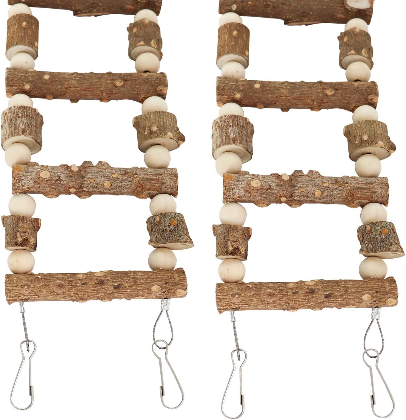Bird Parrot Ladder Bridge Toy, Bird Swing Toy, Natural Pepper Wood Hanging Pet Chewing Toy, Rat Hamster Climbing Toys, Bird Cage Accessories, Suitable for Bird Parrot Rat Squirrel Sugar Gliders