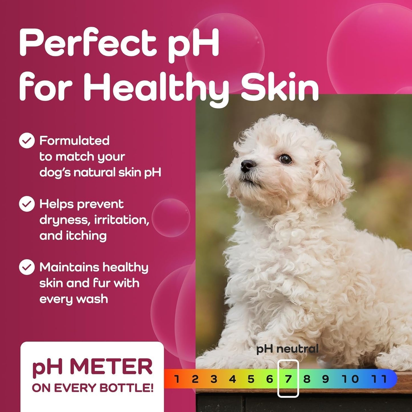 Chamomile Calm & Clean Dog Shampoo for White Coats - Deodorizing Dog Shampoo with Aloe, Argan Oil, Chamomile, Grape Extract - Great for Maltese, Gentle, Hypoallergenic. Soft & Silky Glow.