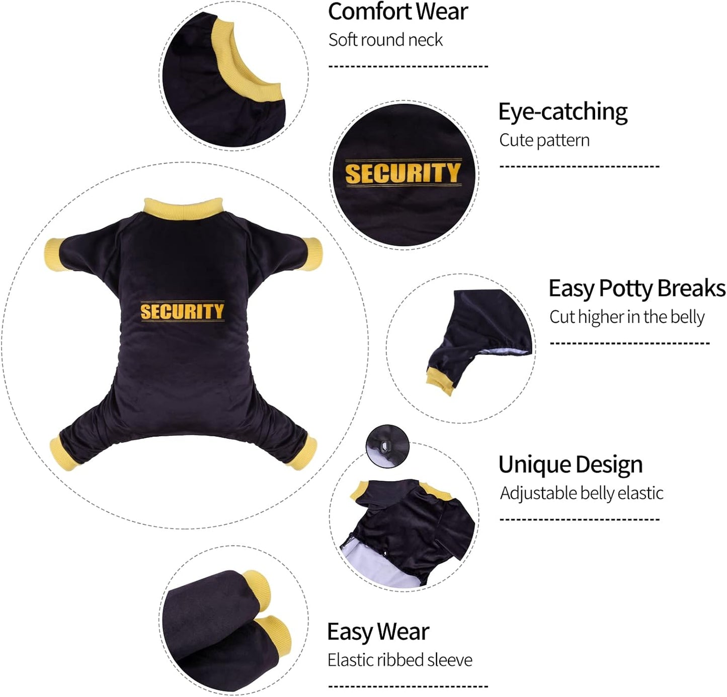 CuteBone Dog Christmas Pajamas Puppy Onesies Small Dogs Soft Pjs Coat Cat Apparel Comfy Pet Clothes Outfit Doggie Bodysuit P264M