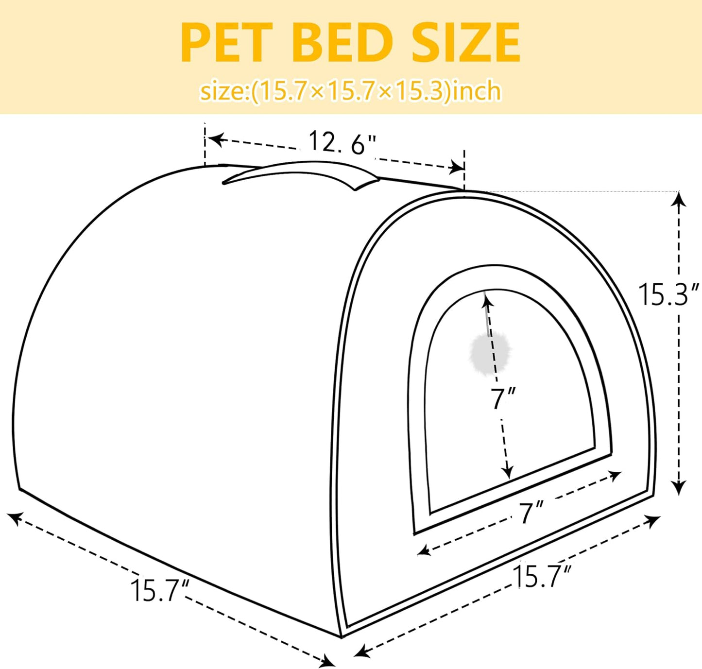 Cat Bed for Indoor Cats，Foldable cat cave，Anti-Slip & Water-Resistant Bottom，cat Houses for Indoor Cats or Small Dogs, Kitten Tent, Rabbit Bed，2 in 1 pet Bed (Pink)