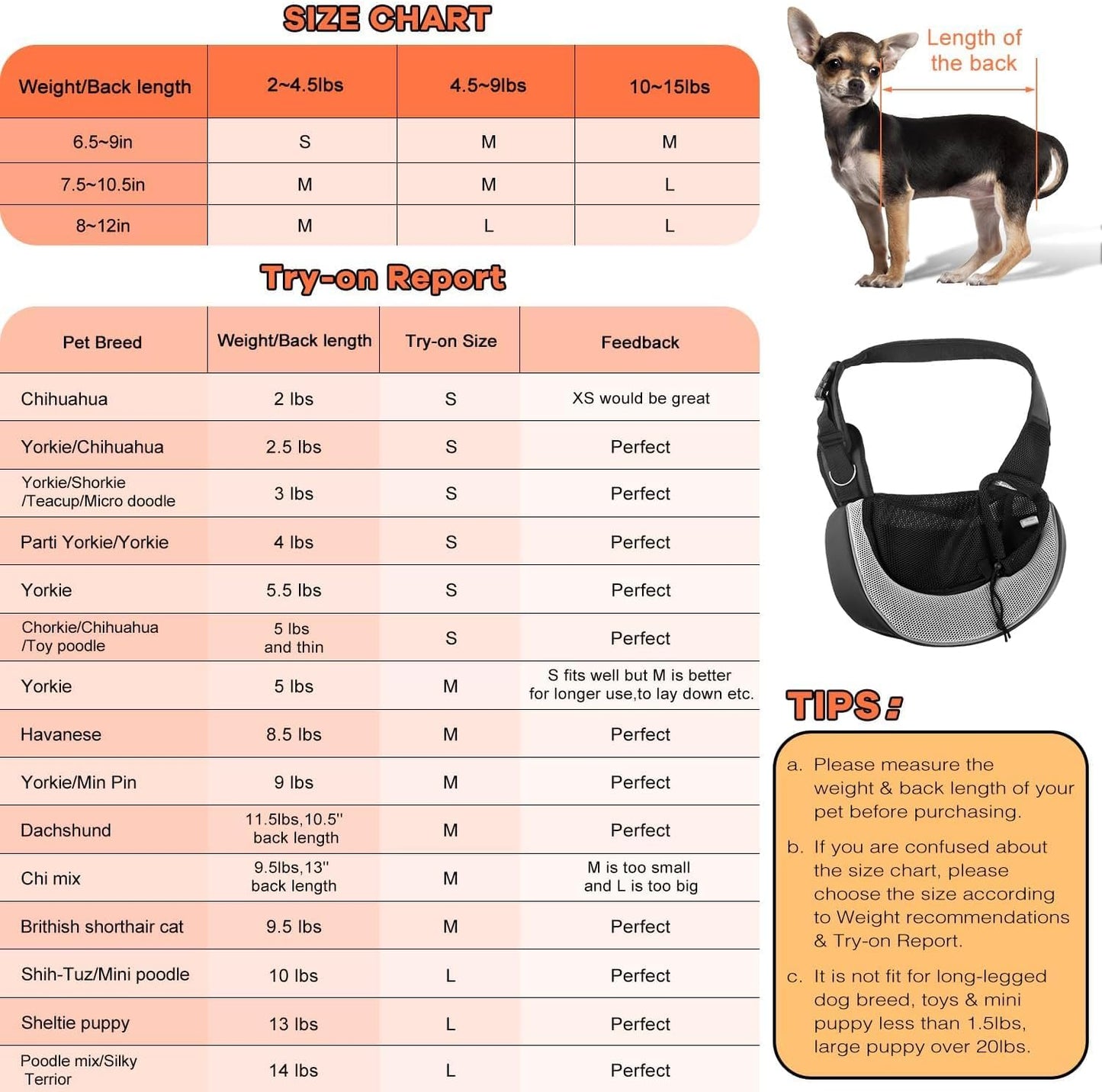 YUDODO Pet Sling Carrier for Small Dogs & Cats – Hands-Free Puppy Carrier with Safety Hook, Large Zipper Pocket, Soft Breathable Mesh, Adjustable Strap & Reflective Strip (Gray 3.0 M)