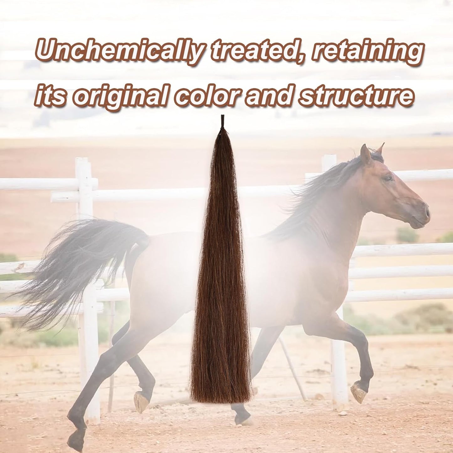 Horse Tail Extensions with Natural Loop Top, Blunt Cut Bottom, 3/8 LB 28-30 Inches Long (red Chestnut)